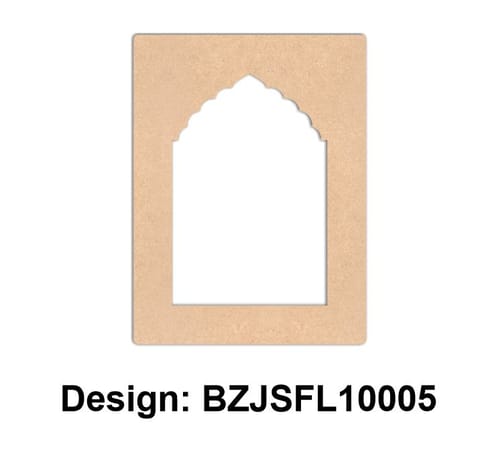 Brand Zero Plain MDF Diy Jharokha Base - Single Frame Layer - Design BZJSFL10005 - Select Your Preference Of Size & Thickness