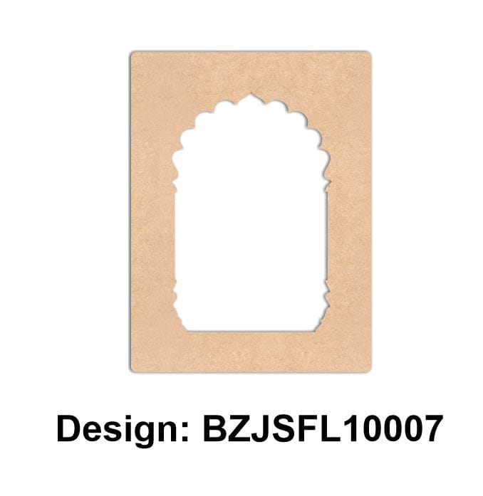 Brand Zero Plain MDF Diy Jharokha Base - Single Frame Layer - Design BZJSFL10007 - Select Your Preference Of Size & Thickness