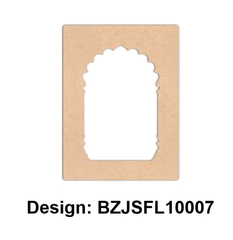 Brand Zero Plain MDF Diy Jharokha Base - Single Frame Layer - Design BZJSFL10007 - Select Your Preference Of Size & Thickness