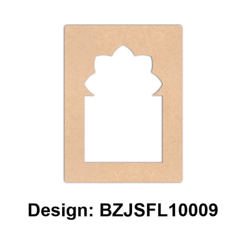 Brand Zero Plain MDF Diy Jharokha Base - Single Frame Layer - Design BZJSFL10009 - Select Your Preference Of Size & Thickness