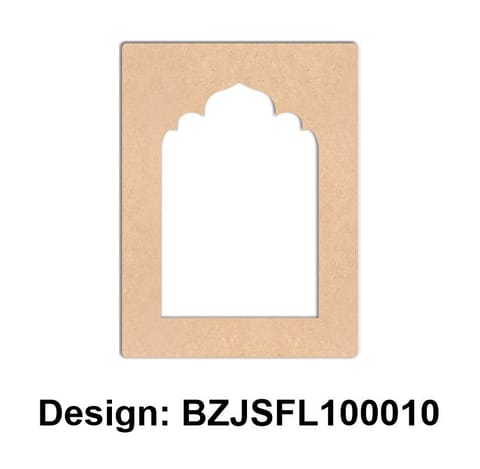 Brand Zero Plain MDF Diy Jharokha Base - Single Frame Layer - Design BZJSFL10010 - Select Your Preference Of Size & Thickness