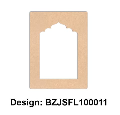 Brand Zero Plain MDF Diy Jharokha Base - Single Frame Layer - Design BZJSFL10011 - Select Your Preference Of Size & Thickness