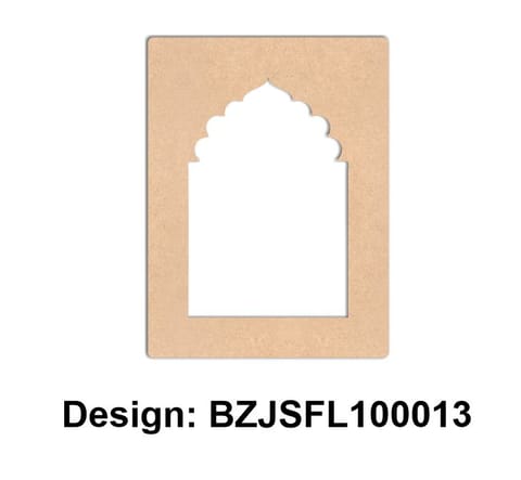 Brand Zero Plain MDF Diy Jharokha Base - Single Frame Layer - Design BZJSFL10013 - Select Your Preference Of Size & Thickness