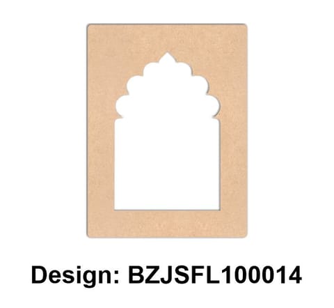 Brand Zero Plain MDF Diy Jharokha Base - Single Frame Layer - Design BZJSFL10014 - Select Your Preference Of Size & Thickness