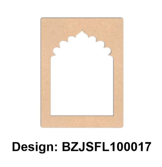 Brand Zero Plain MDF Diy Jharokha Base - Single Frame Layer - Design BZJSFL10017 - Select Your Preference Of Size & Thickness