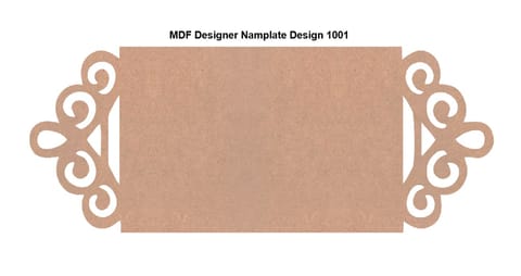 Brand Zero MDF Designer Name Plate Base - Design 1001 - Select Your Preference Of Size & Thickness