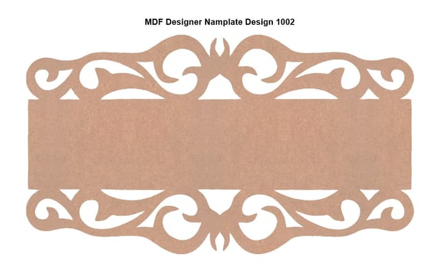 Brand Zero MDF Designer Name Plate Base - Design 1002 - Select Your Preference Of Size & Thickness