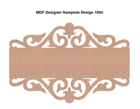 Brand Zero MDF Designer Name Plate Base - Design 1004 - Select Your Preference Of Size & Thickness