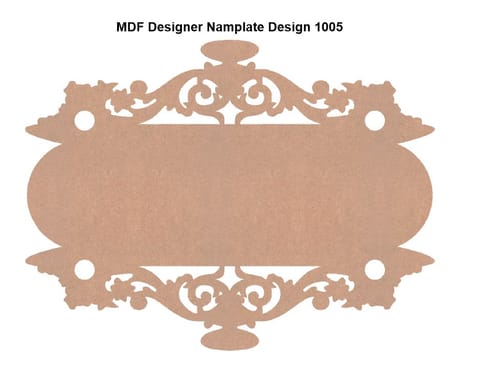 Brand Zero MDF Designer Name Plate Base - Design 1005 - Select Your Preference Of Size & Thickness