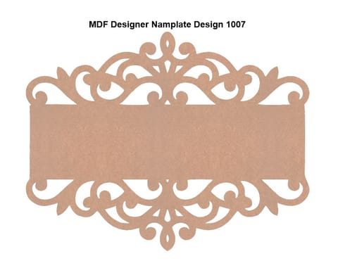 Brand Zero MDF Designer Name Plate Base - Design 1007 - Select Your Preference Of Size & Thickness