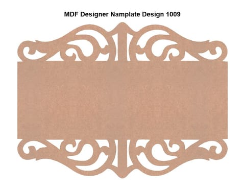 Brand Zero MDF Designer Name Plate Base - Design 1009 - Select Your Preference Of Size & Thickness