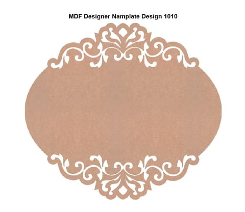 Brand Zero MDF Designer Name Plate Base - Design 1010 - Select Your Preference Of Size & Thickness