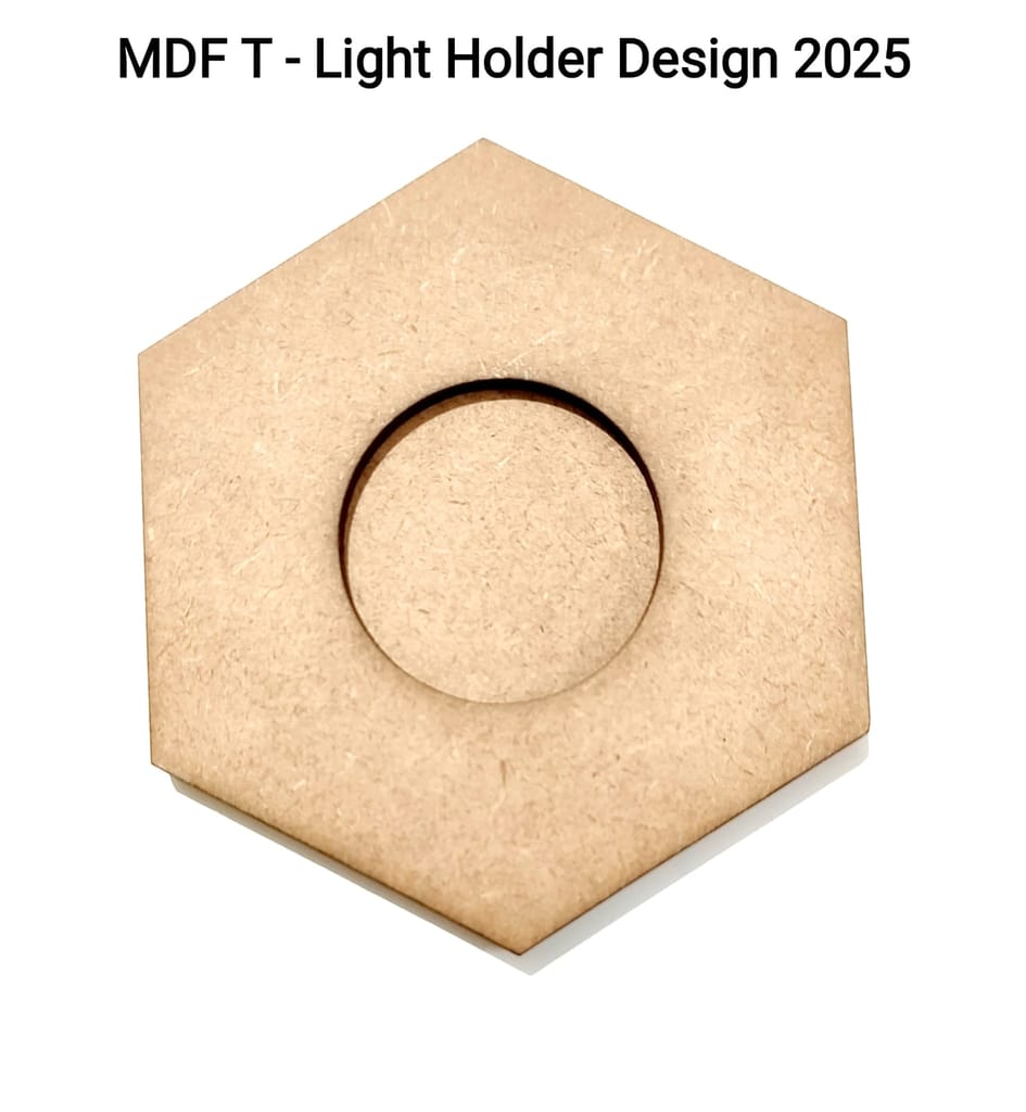 Brand Zero MDF Tea Light Holder Double Layer - Design BZMDFTEALHDDL2025