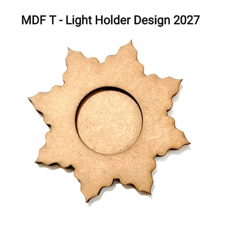Brand Zero MDF Tea Light Holder Double Layer - Design BZMDFTEALHDDL2027