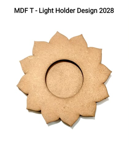 Brand Zero MDF Tea Light Holder Double Layer - Design BZMDFTEALHDDL2028