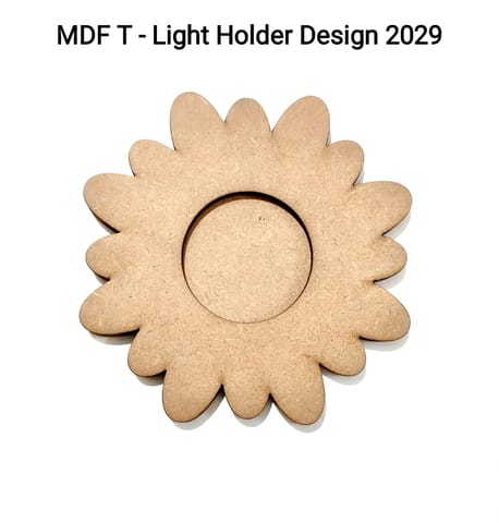 Brand Zero MDF Tea Light Holder Double Layer - Design BZMDFTEALHDDL2029