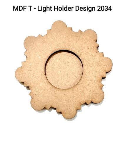 Brand Zero MDF Tea Light Holder Double Layer - Design BZMDFTEALHDDL2034