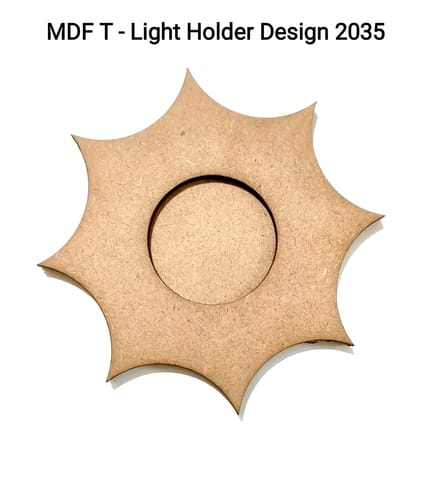 Brand Zero MDF Tea Light Holder Double Layer - Design BZMDFTEALHDDL2035