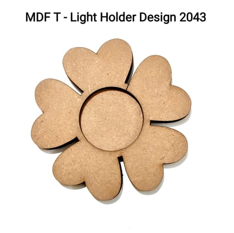 Brand Zero MDF Tea Light Holder Double Layer - Design BZMDFTEALHDDL2043