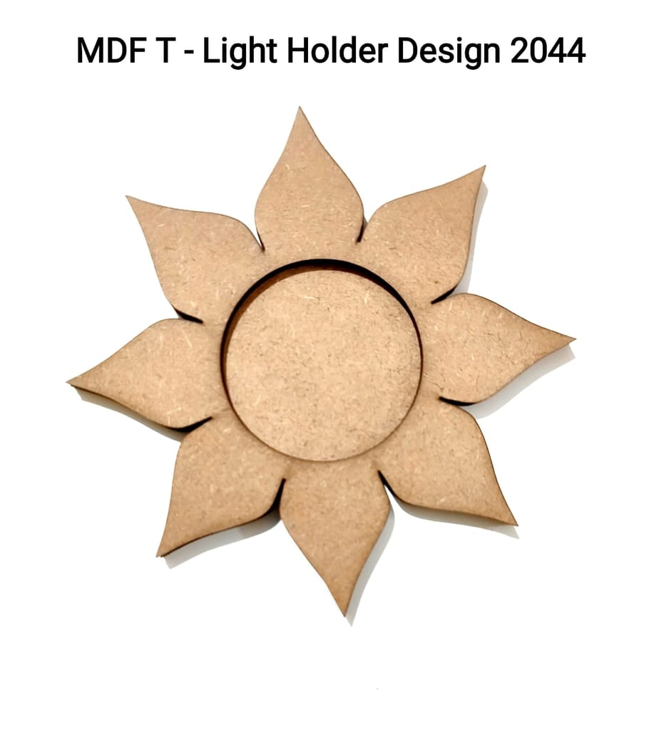 Brand Zero MDF Tea Light Holder Double Layer - Design BZMDFTEALHDDL2044
