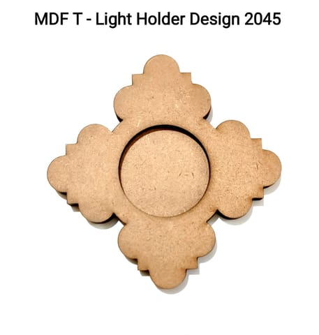 Brand Zero MDF Tea Light Holder Double Layer - Design BZMDFTEALHDDL2045