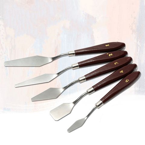 5Pcs Stainless Steel Artist Painting Palette Knife