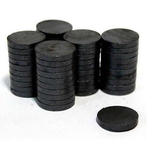 Ferrite Black Magnets 15 mm (50 pcs)