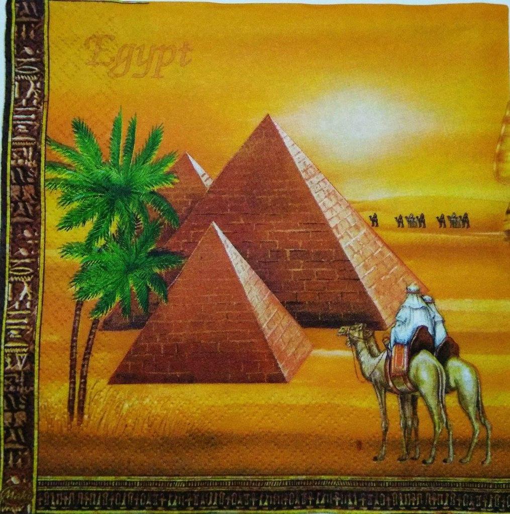 Decoupage Napkin / Tissue papers - 33cm by 33cm - Pyramid 1