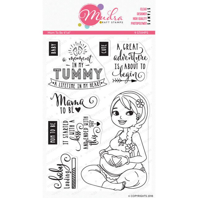 Mudra Clear Stamps - Mom To Be