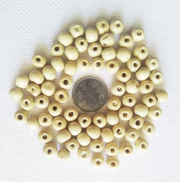 8 mm Wooden Beads  - Cream Color