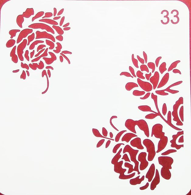 Imported Stencils- 5"*5"- Floral Corners