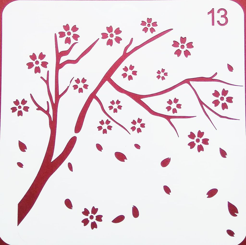 Imported Stencils- 5"*5"- Floral Branches
