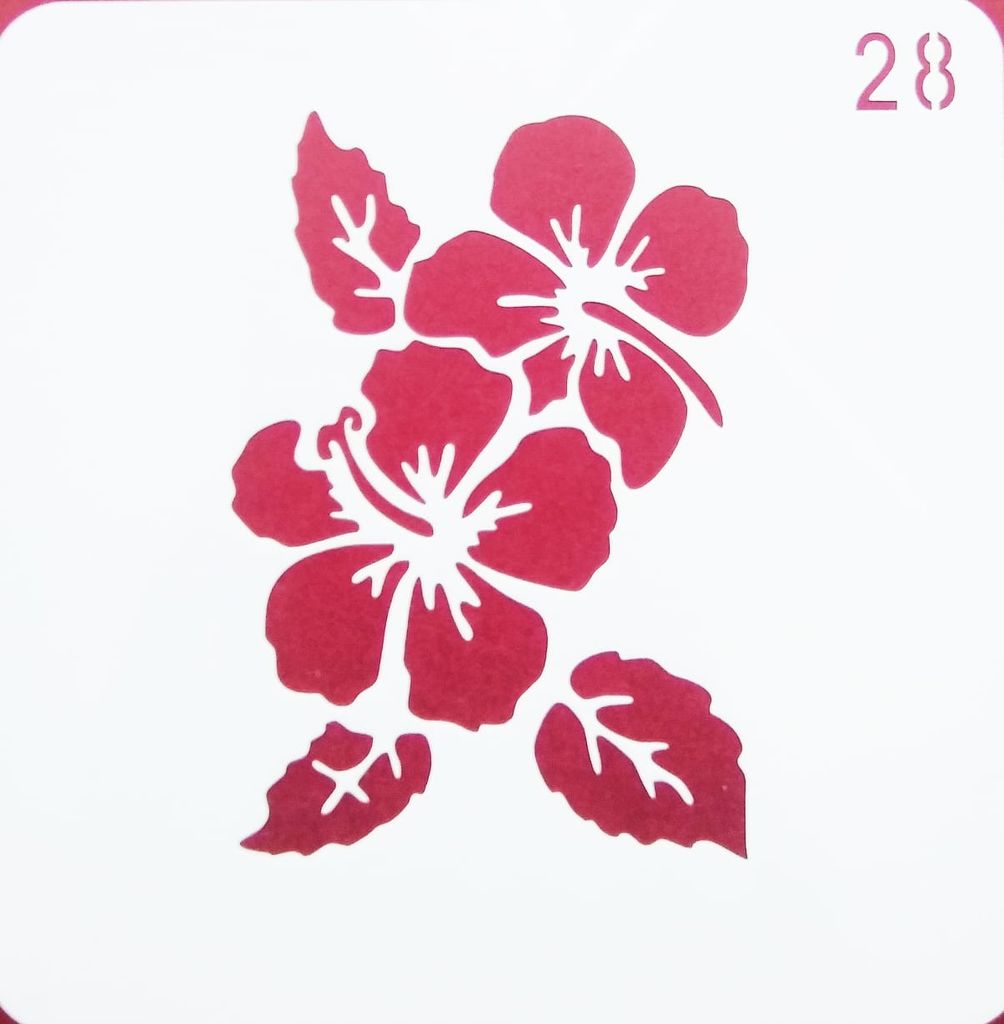Imported Stencils- 5"*5"- Typical Flower