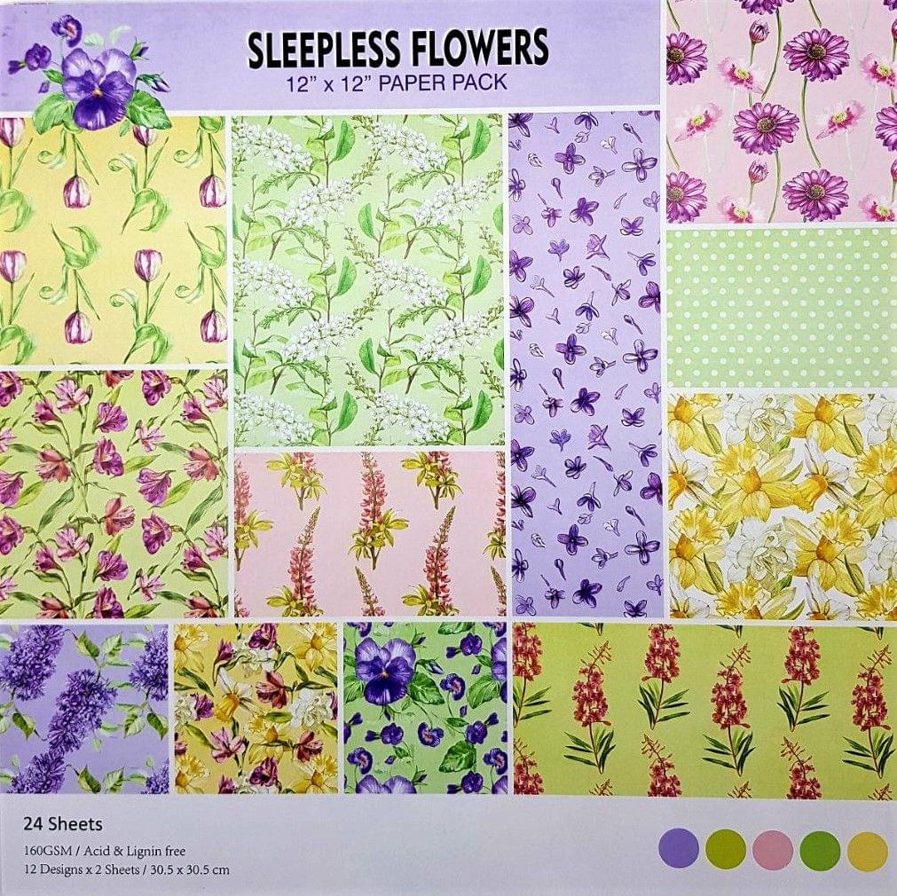 Sleepless Flowers Paper Pack 12 by 12