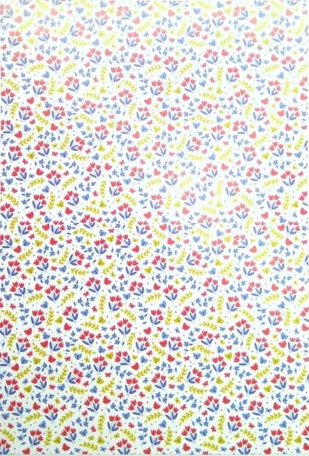 A4 Pattern Paper For Paper Crafts - Floral , Pack of 10