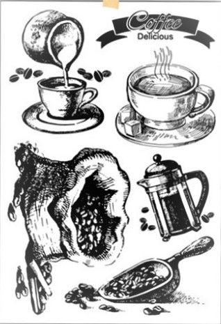 Clear Stamps Imported - Coffee Delicious 11cm * 16cm