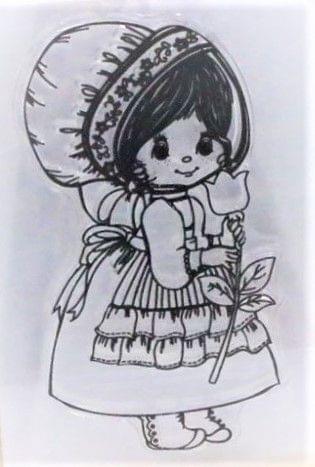 Clear Stamps Imported - Lovely Girl Design 1 -  9cm*6cm