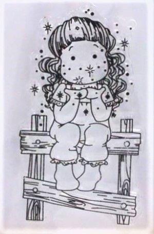 Clear Stamps Imported - Lovely Girl Design 7 - 9cm*6cm