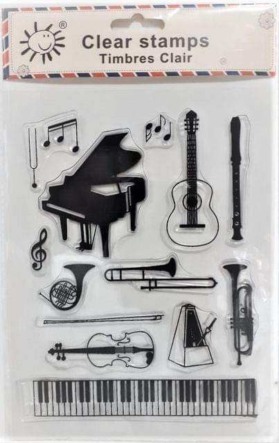 Clear Stamps Imported - Musical Instruments - 6.5" * 8.0"