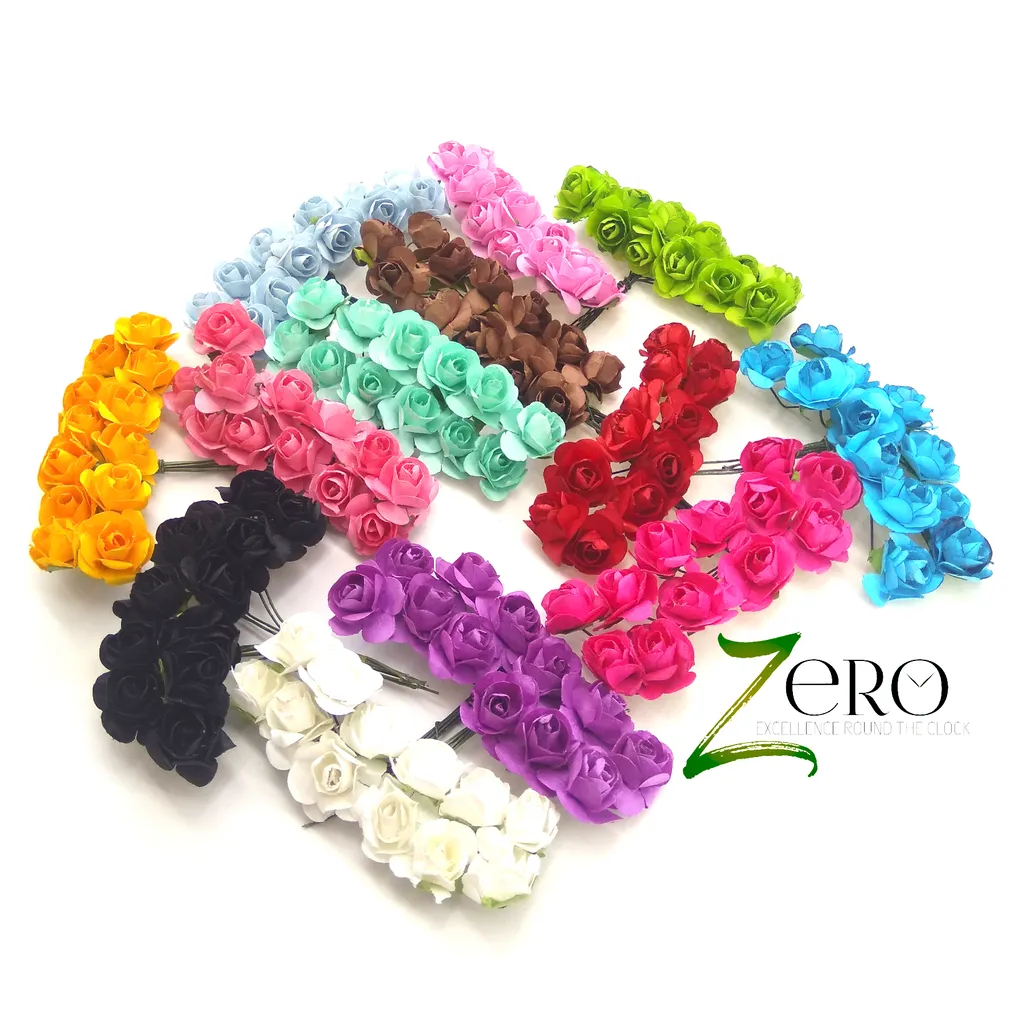 Bunch of 156 Pcs Hand Made Paper Flower - 12 Pcs Each in 13 Color