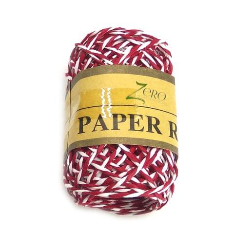 Double Color Paper Twine String 10 Meter Roll - Red White 2 Ply - 2mm Diameter