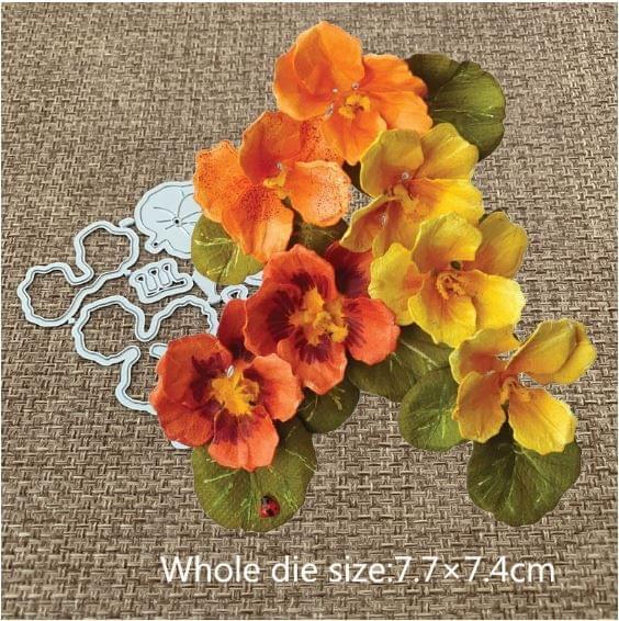 Brand Zero Die - Golden lotus Flower Petal And Leaf Metal Cutting Die 7.7 x 7.4 CM