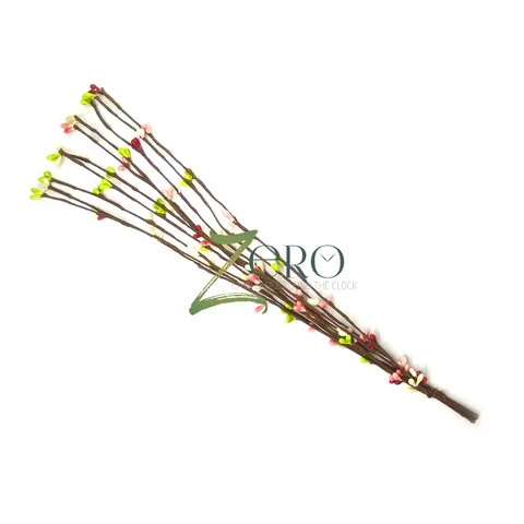 Bunch of 10 Pcs Two Tone Pollan Sticks Tricolor- Green Pink White And Red