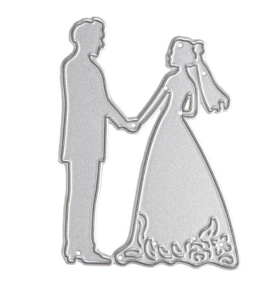 Brand Zero Die - Bride Groom Wedding Metal Cutting Die 6.5 x 5.0 cm