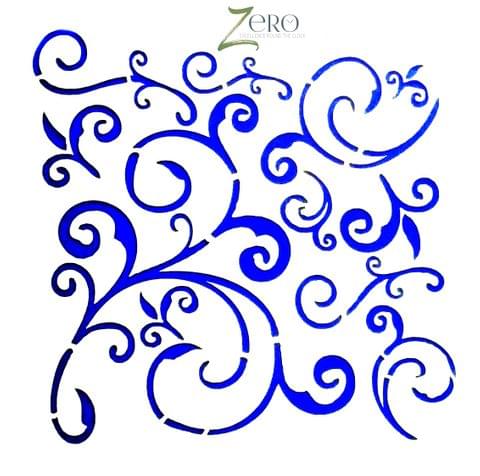 Imported Stencils- 5"*5"- Swirly Swirls Background