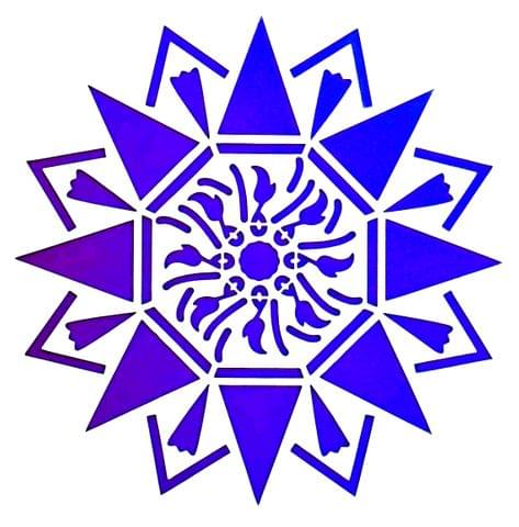 Imported Stencils- 5"*5"- Triangular Graphic Mandala Design Background