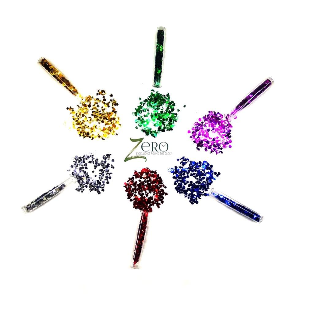 Brand Zero - Multicolor Metallic Glitters - Combo of 6 Color Tubes
