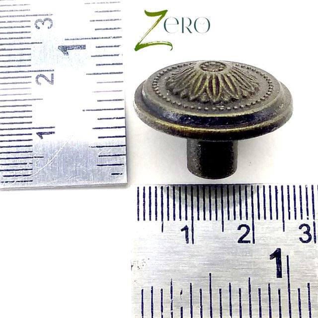 Brand Zero Vintage Metal Charms - Knobe Design 2 - Pack of 1 Pcs - 25mm*18mm
