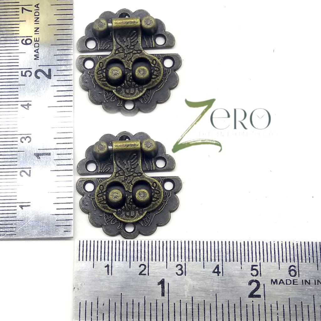 Brand Zero Vintage Metal Charms - Lock Design 4 - Pack of 2 Pcs - 30mm*30mm*6mm