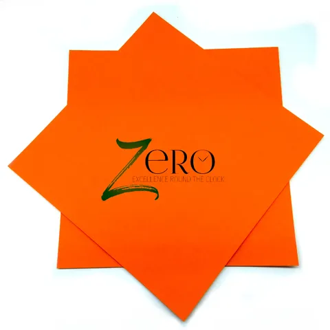 Brand Zero 250 Gsm Card Stock - 12 By 12 Inches Pack of 10 - Vibrant Orange Colour